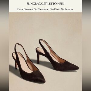 Brown Slingback Stiletto Heel